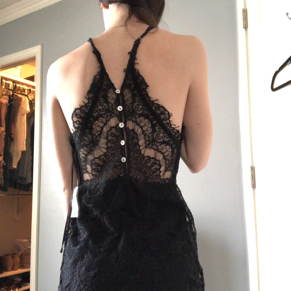 black Free People crochet dress